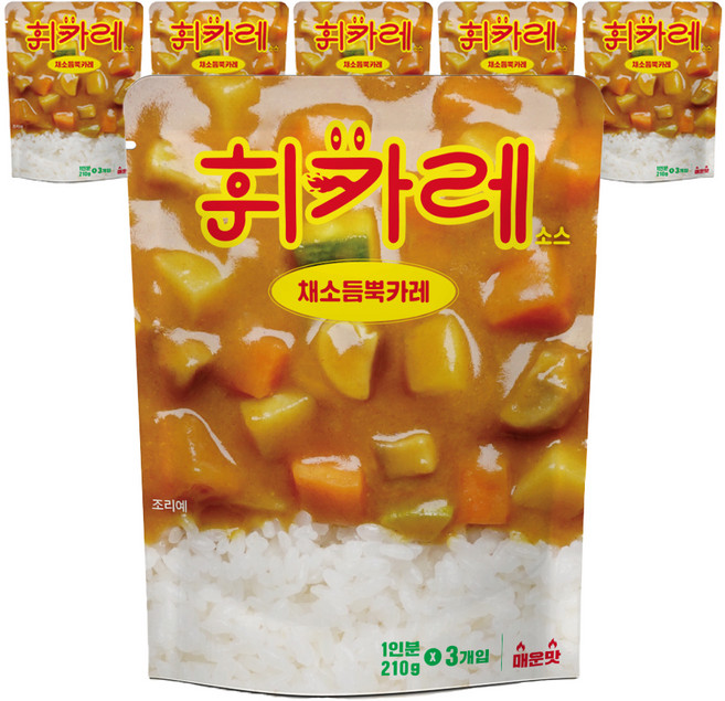 휘카레 채소듬뿍 카레 매운맛, 210g, 6개