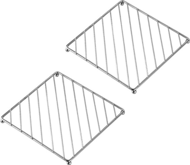 라임리빙 다용도 스테인레스 내열 냄비받침대, 사각, 2개