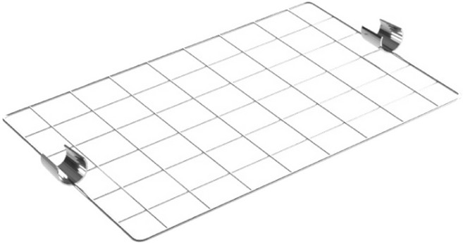 KI WISH 居家生活 側邊方格網 搭配鐵架&1英吋鐵管 (30x46cm) 鐵架配件, 1組, 銀色