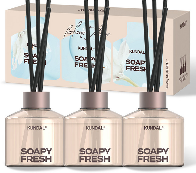 쿤달 퍼퓸 디퓨저 + 섬유스틱 세트, 소피프레쉬, 200ml, 3개