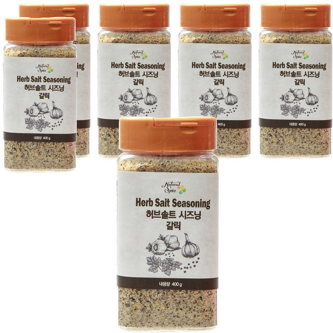 내츄럴스파이스 허브솔트시즈닝 갈릭, 400g, 6개