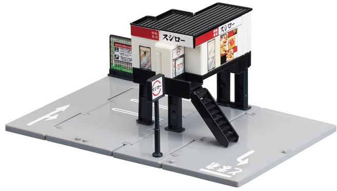 TOMICA 新城鎮 壽司郎 sushiro 3歲以上適用, 壽司郎 sushiro 灰色 + 白色 + 黑色, 1盒