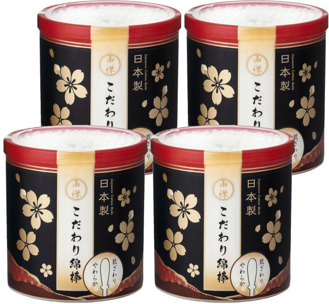 SANYO 山洋 櫻花抗菌清潔棉花棒, 180支, 4罐