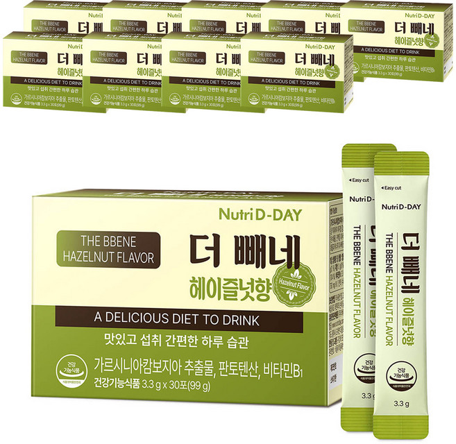 뉴트리디데이 더빼네 헤이즐넛향, 99g, 10개