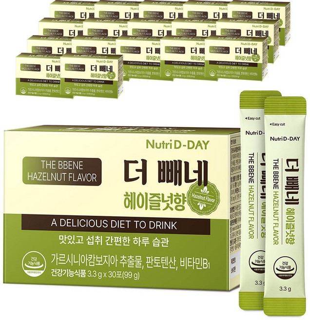 뉴트리디데이 더빼네 헤이즐넛향, 99g, 18개