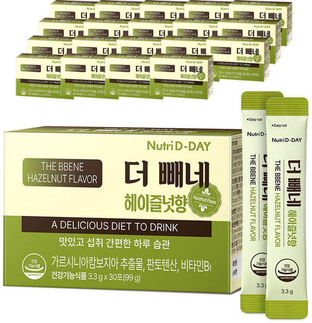 뉴트리디데이 더빼네 헤이즐넛향, 99g, 20개