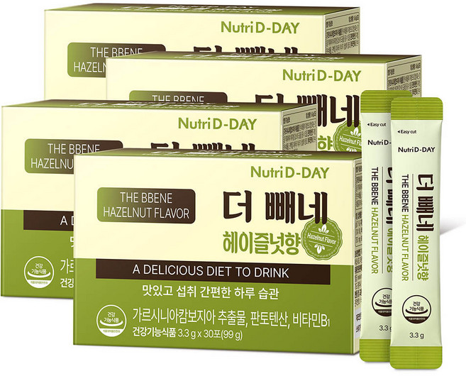 뉴트리디데이 더빼네 헤이즐넛향, 99g, 4개