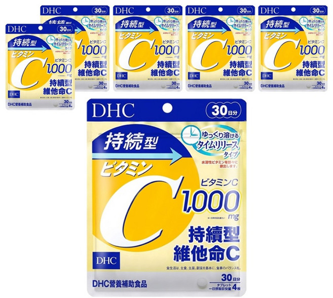 DHC 台灣公司貨 持續型維他命C, 120顆, 350mg, 6包