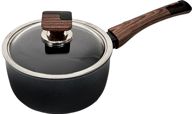 실바트 인덕션 까리노 IH 편수냄비, 블랙, 1개, 18cm