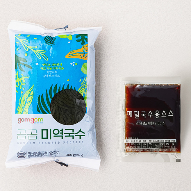곰곰 미역국수 + 메밀국수용 소스, 1.29kg, 1세트