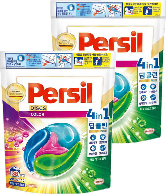 Persil 寶瀅 韓國原裝進口 護色洗衣膠囊, 38顆, 2袋
