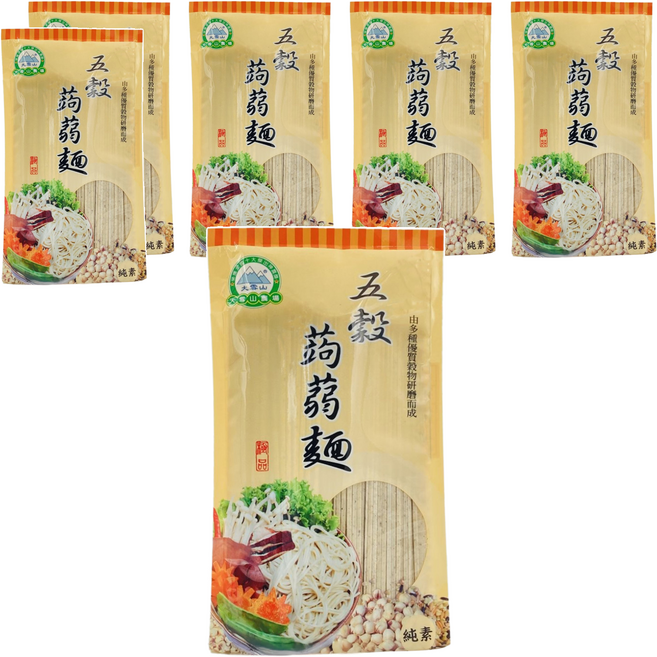 大雪山農場 五穀蒟蒻養生麵, 250g, 6包