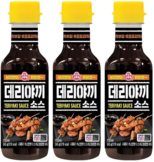 오뚜기 데리야끼 소스, 345g, 3개