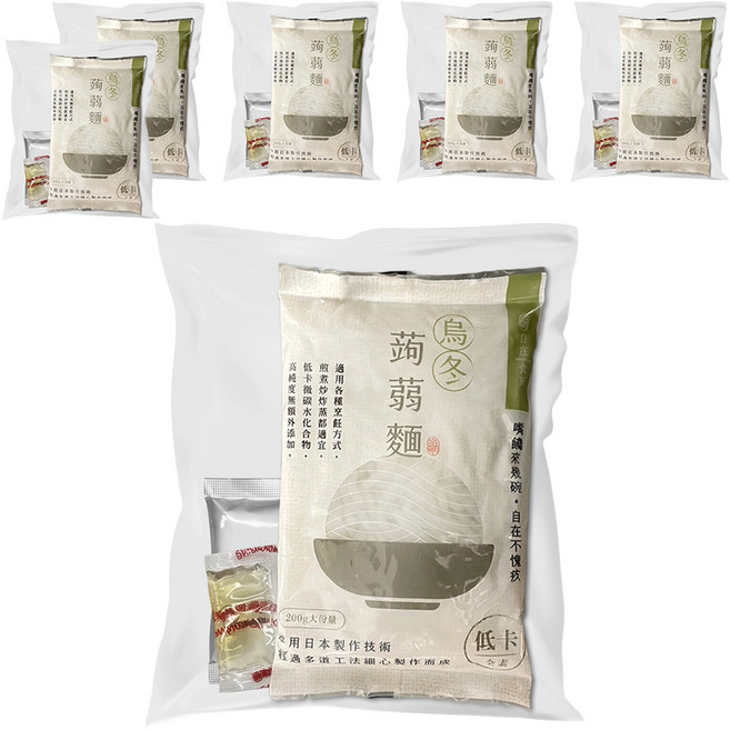 自在食刻 蒟蒻白麵 蛤蜊海鮮, 216g, 6盒