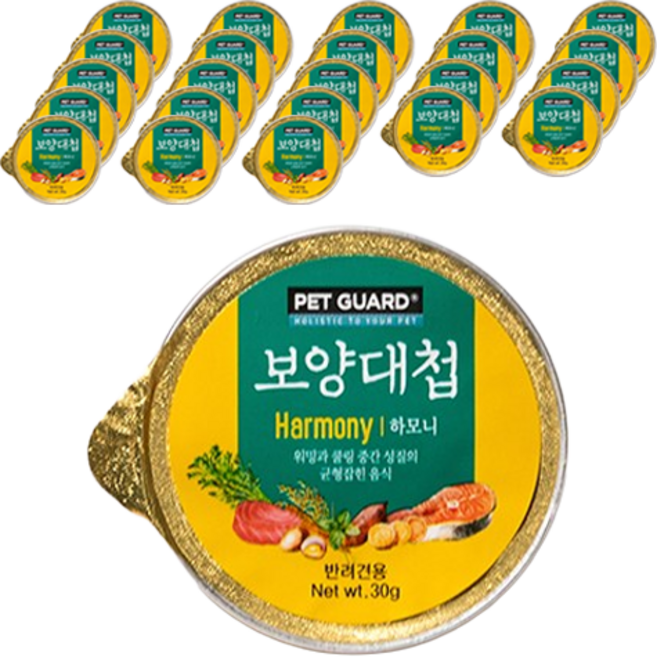 펫가드 보양대첩 하모니 캔, 혼합맛(연어/참치), 30g, 24개