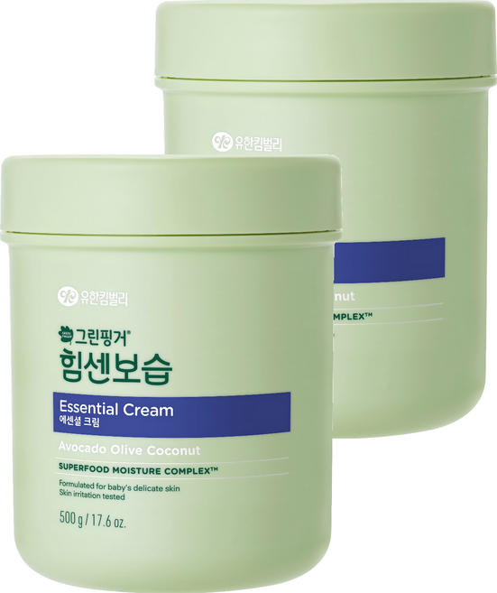 그린핑거 힘센보습 에센셜 유아크림, 500g, 2개