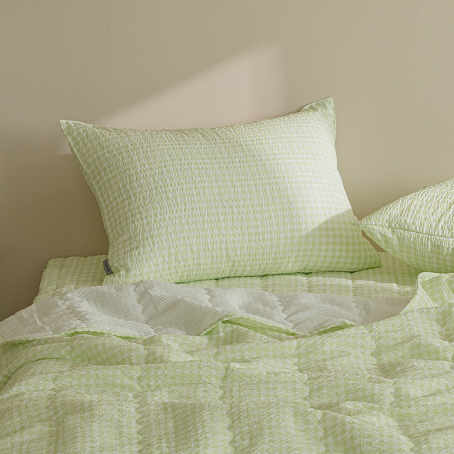 아망떼 허니듀 시어서커 리플 여름 2겹 베개커버