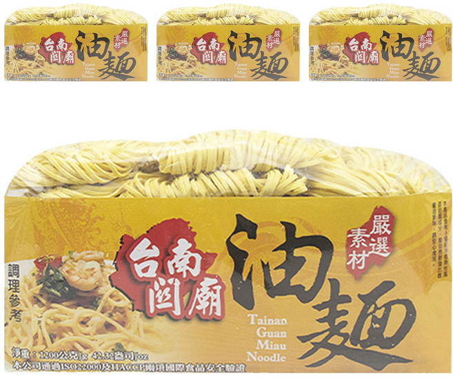 忠義 台南關廟油麵 15入, 1.2kg, 4包