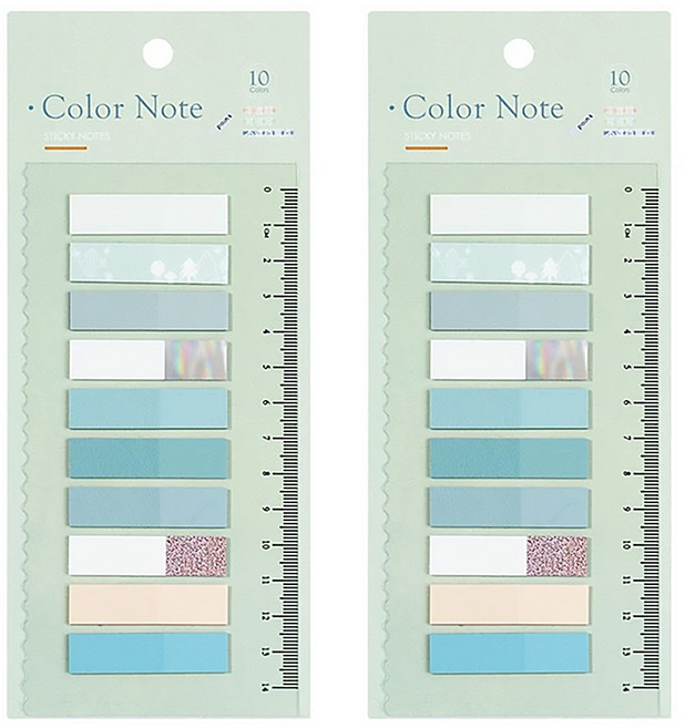 德德小品集 閃亮索引貼 綠意, 200張, 2組