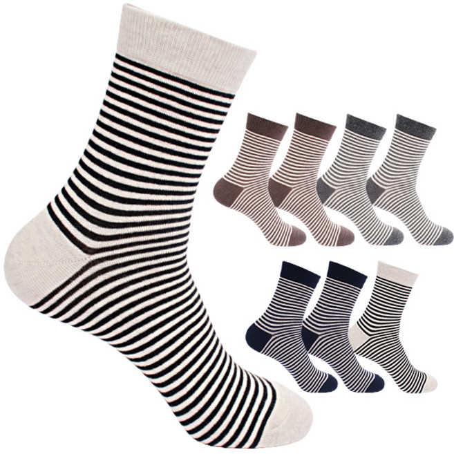 두발로 남성용 블라인드 중목 양말 8켤레