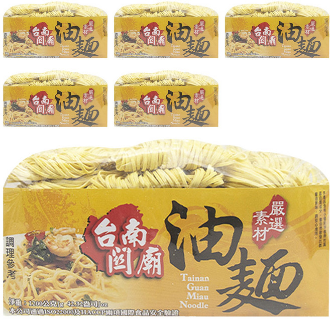 忠義 台南關廟油麵 15入, 1.2kg, 6包