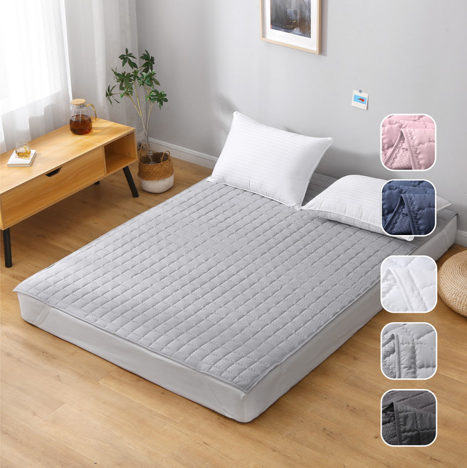 코멧 홈 누빔 매트리스 패드, 그레이