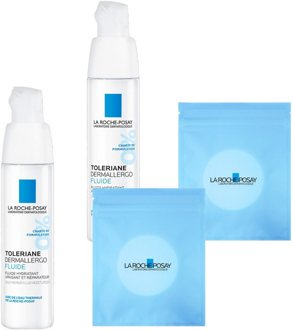 라로슈포제 똘러리앙 덤알레르고 플루이드 + 화장솜 30p 세트, 2개, 40ml