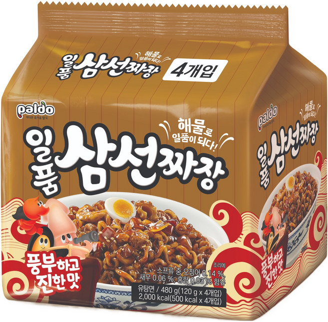 팔도일품 삼선짜장 120g, 4개