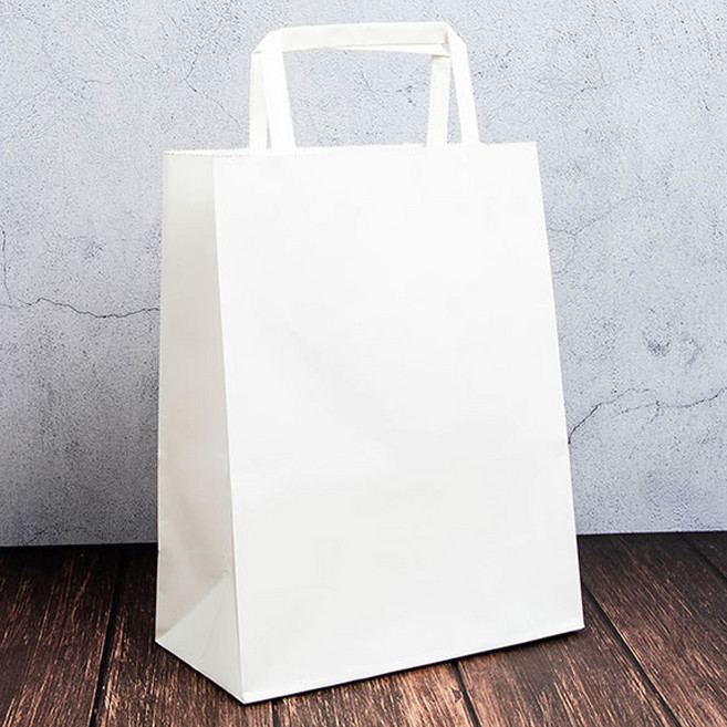 좋은기븐 플랫 쇼핑백, 화이트, 60개