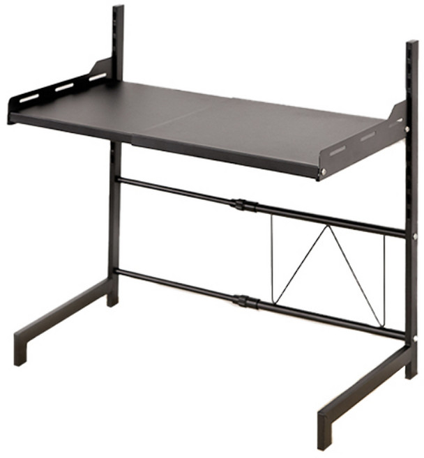 置物架伸縮款, 黑色, 2層