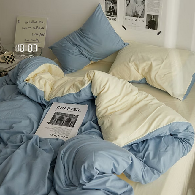 雙人加大薄被套 MACARON-Q-G, 藍莓奶昔