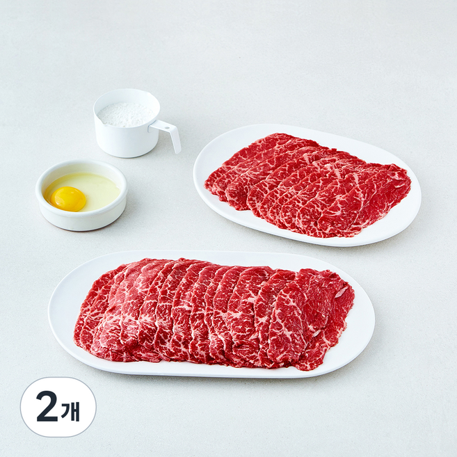 미국산 초이스 부채살 육전용 (냉장), 2개, 1kg