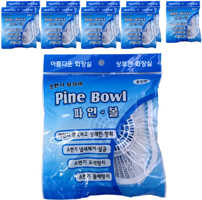 클린가이 파인볼 소변기 화장실탈취제 본품, 100g, 10개