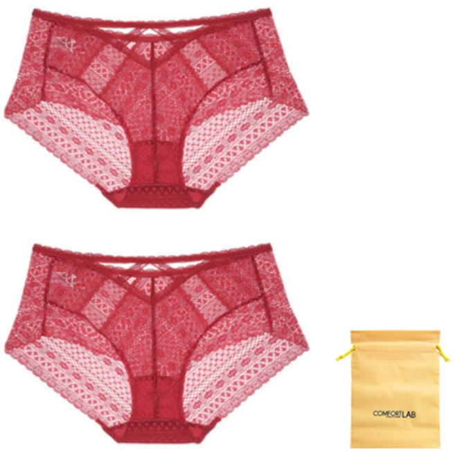 컴포트랩 빅사이즈 러브엔젤 팬티 2p + 방수파우치