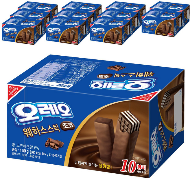 NABISCO 夾心威化餅 巧克力口味, 150g, 12個