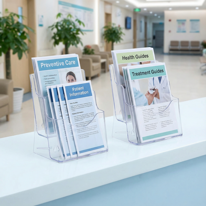 메이크잇 아크릴 리플렛 POP 카다로그꽂이 A5, 2개