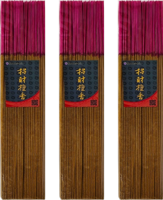 施金玉沐香齋 手作天然立香 招財檀香 48cm 1斤, 3袋