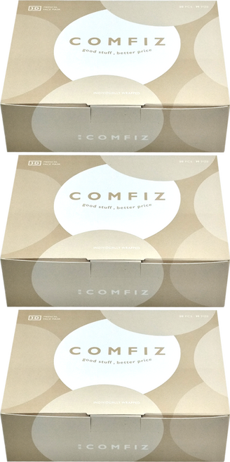 COMFIZ 康菲 立體醫療口罩 M, 白拿鐵, 20片, 3盒
