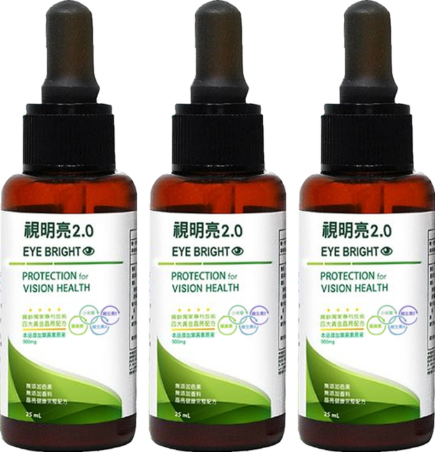 PBF 寶齡富錦生技 視明亮2.0滴劑, 25ml, 3瓶