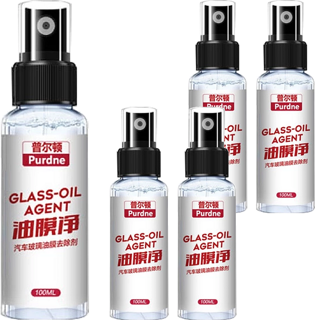 玻璃油膜去除劑 防霧劑 100ml, 紅色, 5瓶