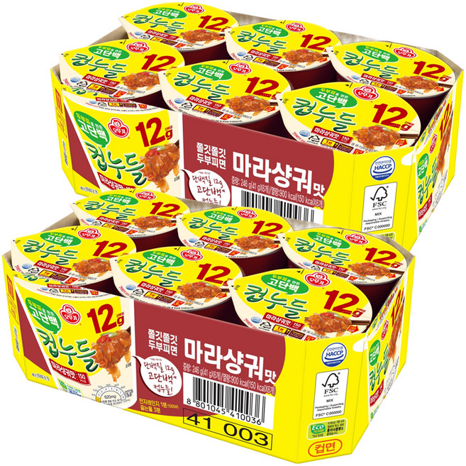 OTOKI 不倒翁 高蛋白豆皮杯麵 麻辣香鍋口味, 12入