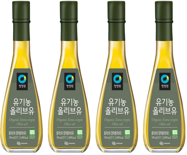 청정원 유기농 올리브유, 350ml, 4개