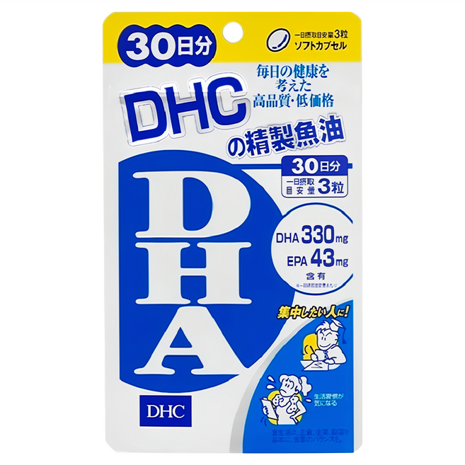 DHC 台灣公司貨 精製魚油DHA 30日份, 90顆, 420mg, 1包