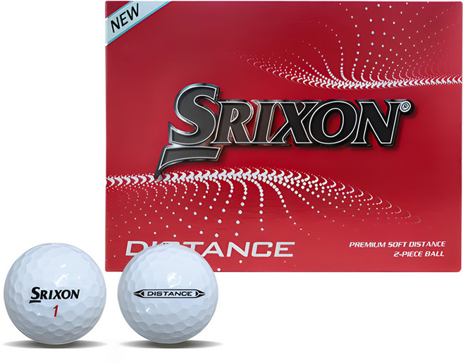 스릭슨 디스턴스 골프공 2피스, 화이트, 12개입, 1세트