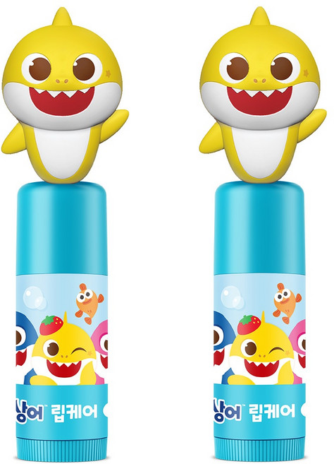 아텍스 핑크퐁 아기상어 립케어 립밤, 딸기향, 3.8g, 2개