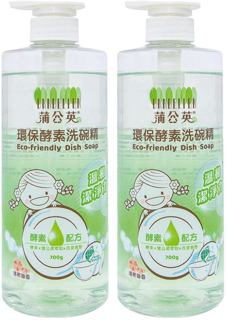 蒲公英 酵素洗碗精, 700g, 2瓶