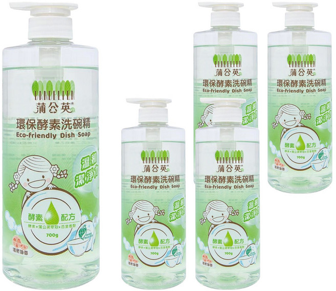 蒲公英 酵素洗碗精, 700g, 5瓶