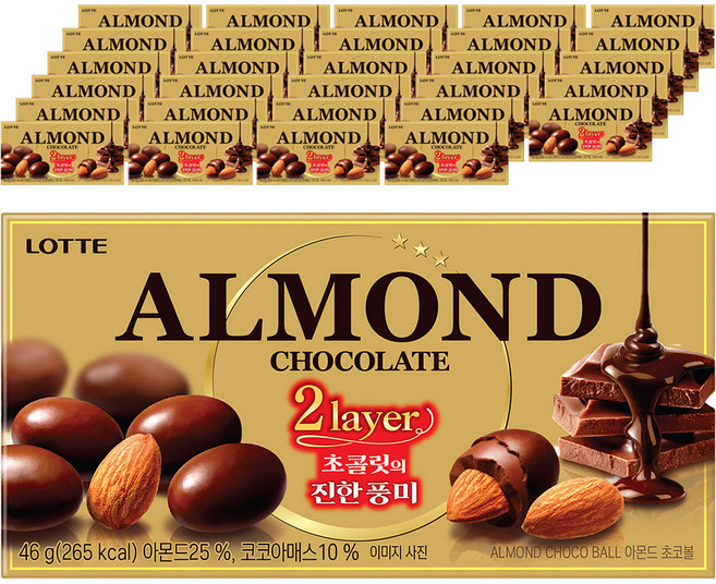 롯데웰푸드 아몬드초코볼, 46g, 30개