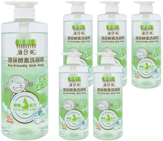 蒲公英 酵素洗碗精, 700g, 6瓶