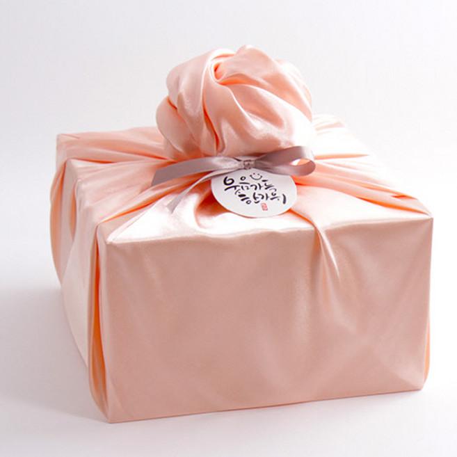 추석 기프트 보자기 대, 살구, 2개
